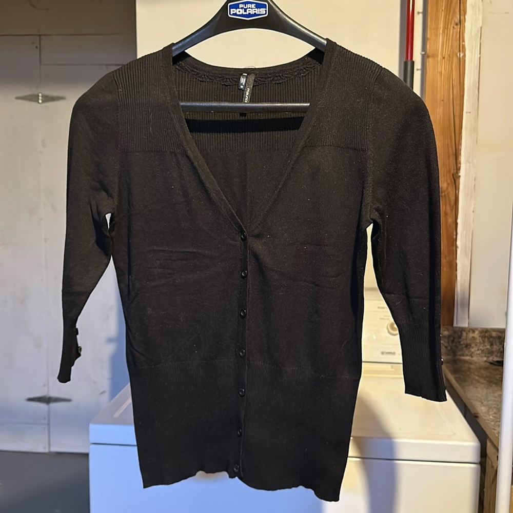 Maurices black 3/4 sleeve cardigan